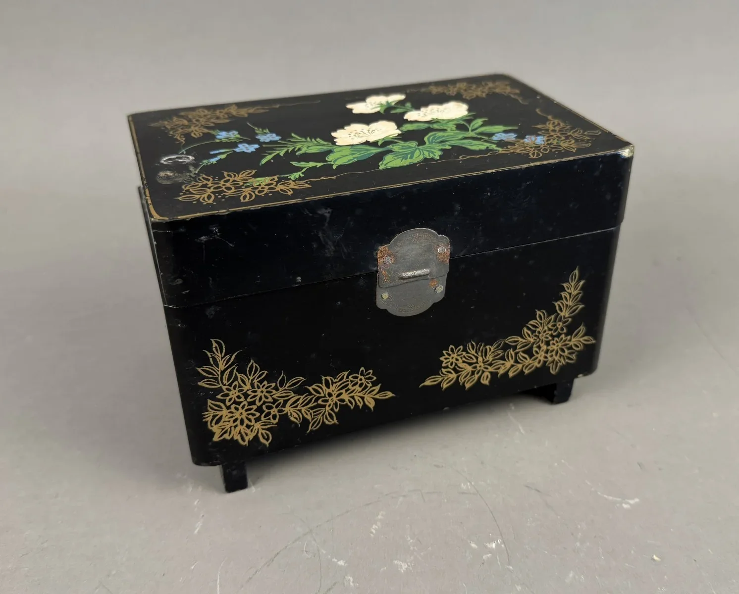 Vintage, japanische Spieluhr, tanzende Ballerina, um 1950er oder 1960er Jahre, Holz, 15x11 cm, H 11cm