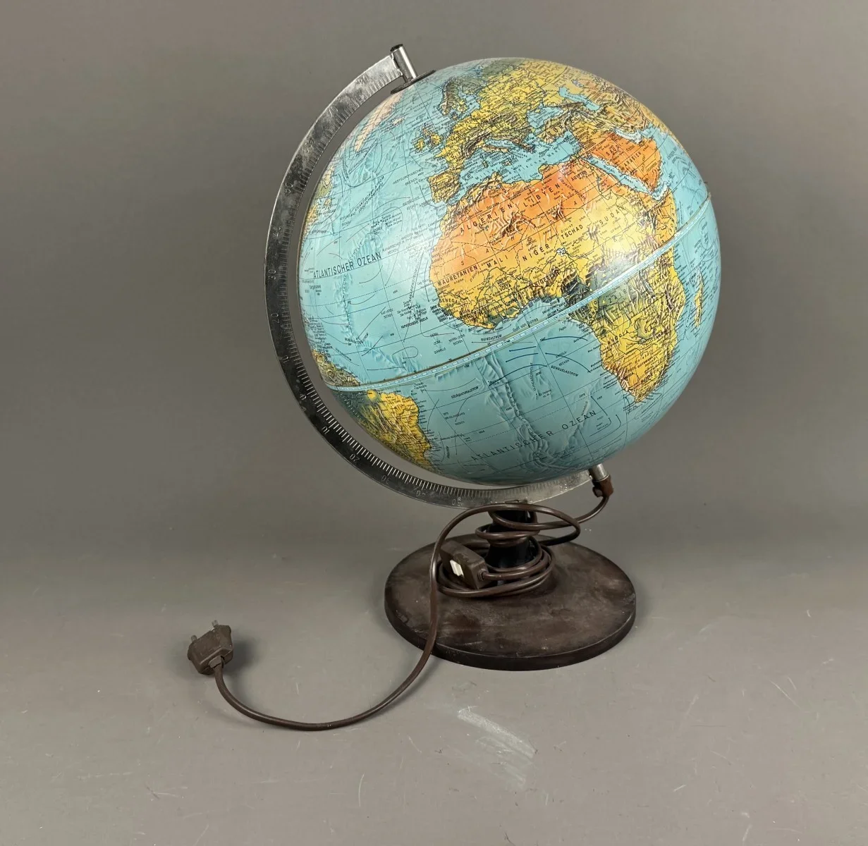  Vintage-Leuchtglobus aus den 1970er Jahren, hergestellt von Scan-Globe A/S aus Dänemark.