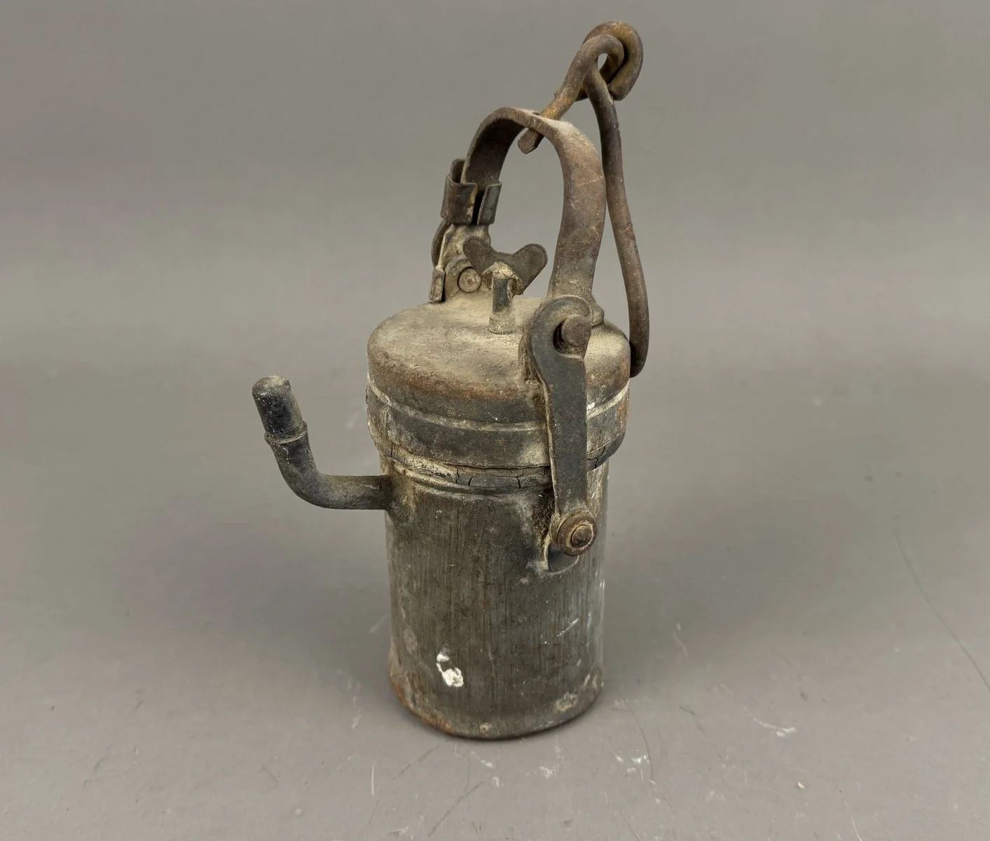 Karbidlampe, historisches Geleucht, Bergbau 