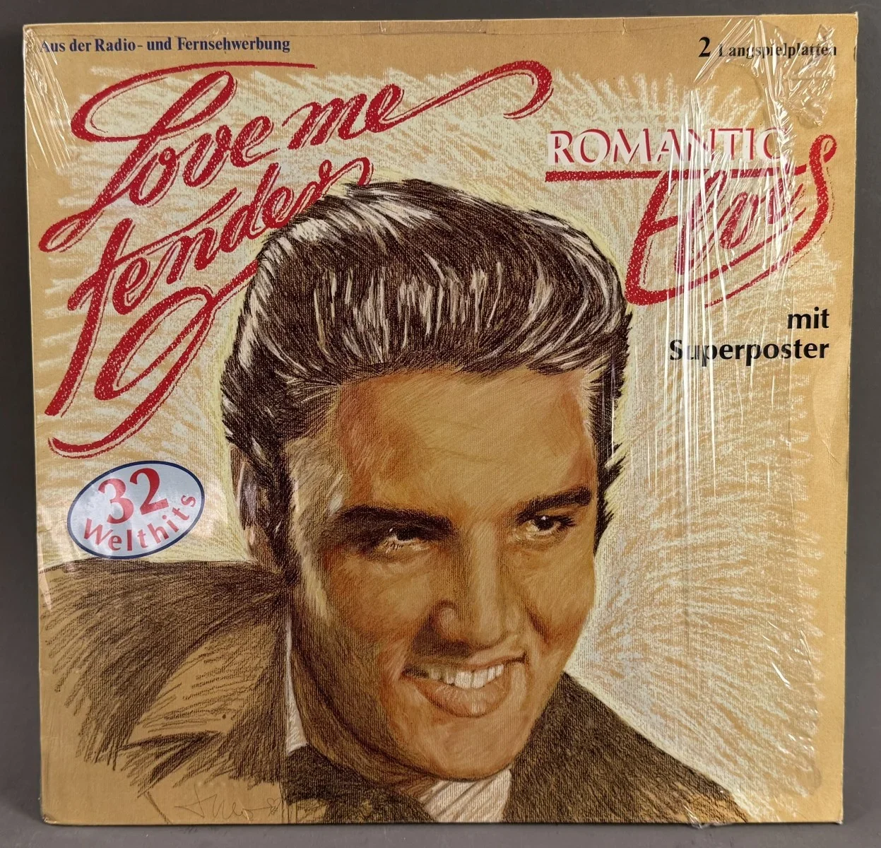 (Doppel-LP) von Elvis Presley  "Love Me Tender - Romantic Elvis" 32 Welthits, siehe Bilder um Besichtigung wird gebeten.