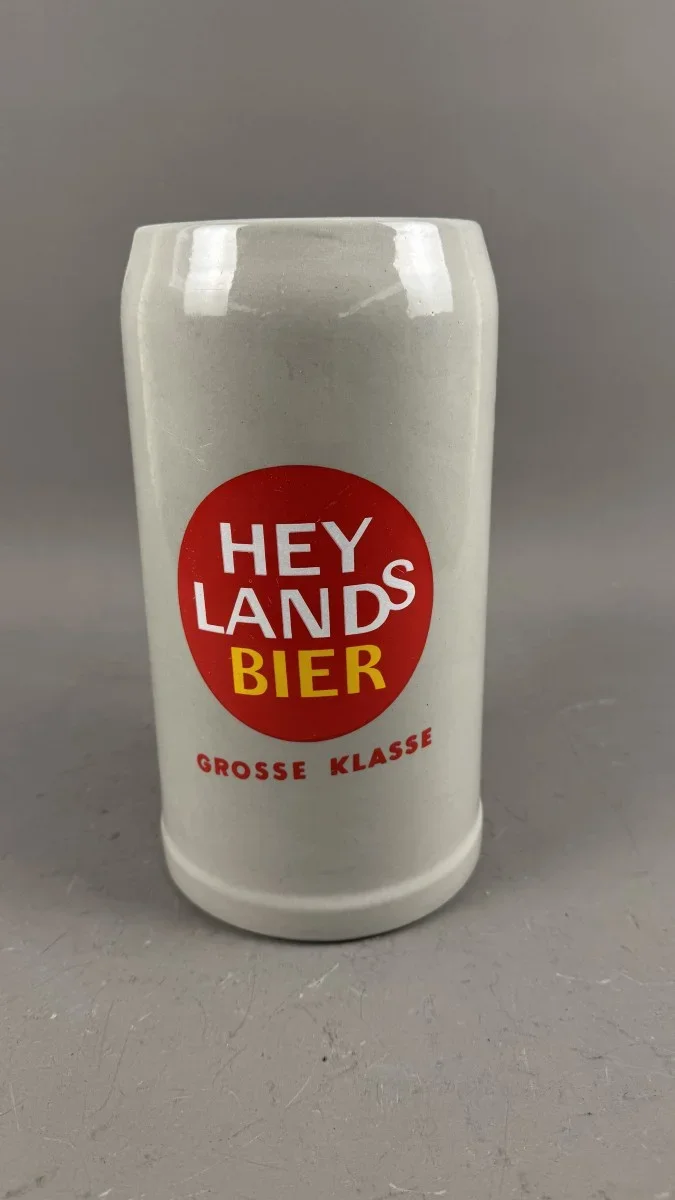 Heylands Bier Krug 3 Liter Steingut Vintage