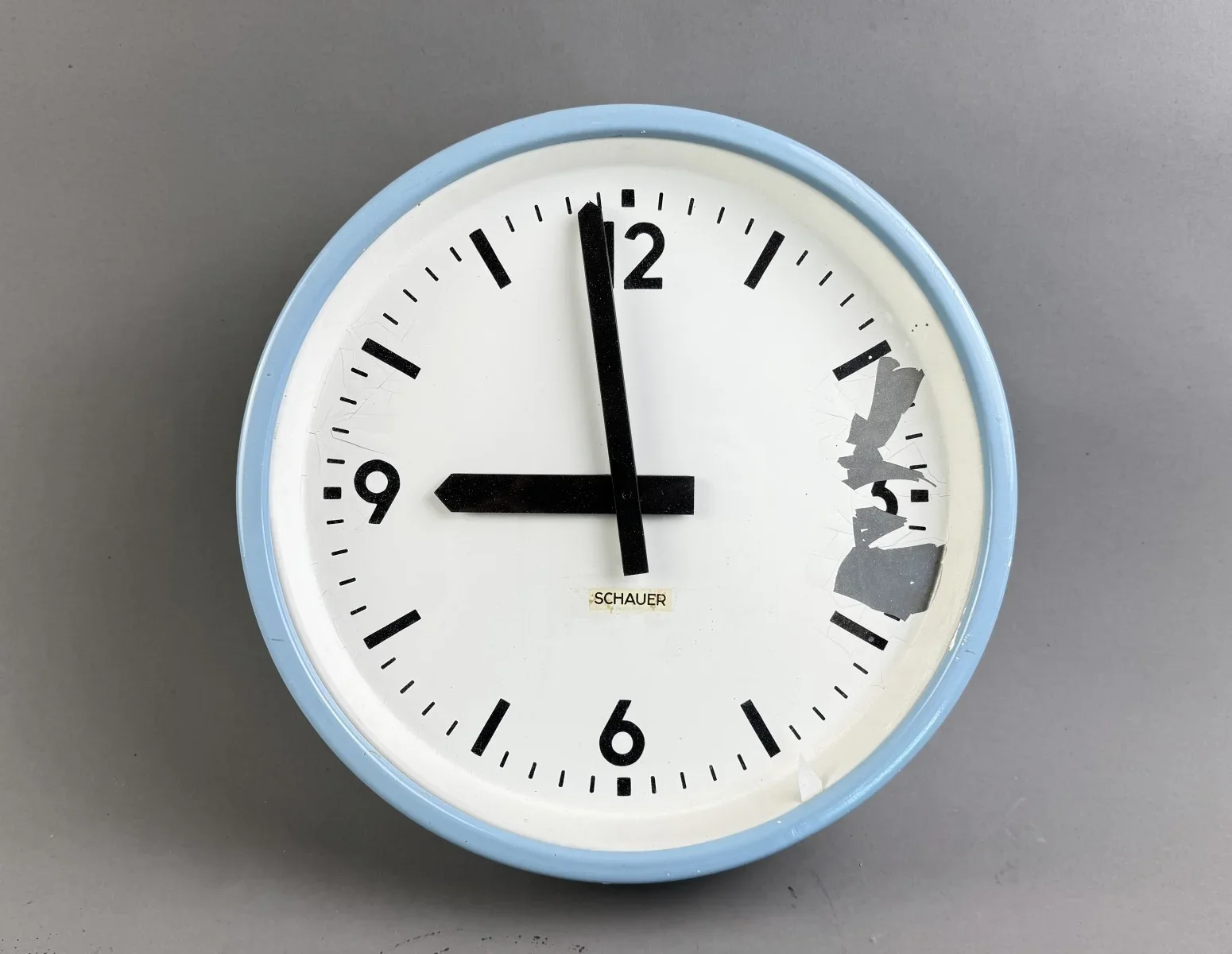 Schauer Wanduhr mit Schlagwerk, Kunststoff, vintage, Dm. 32 cm
