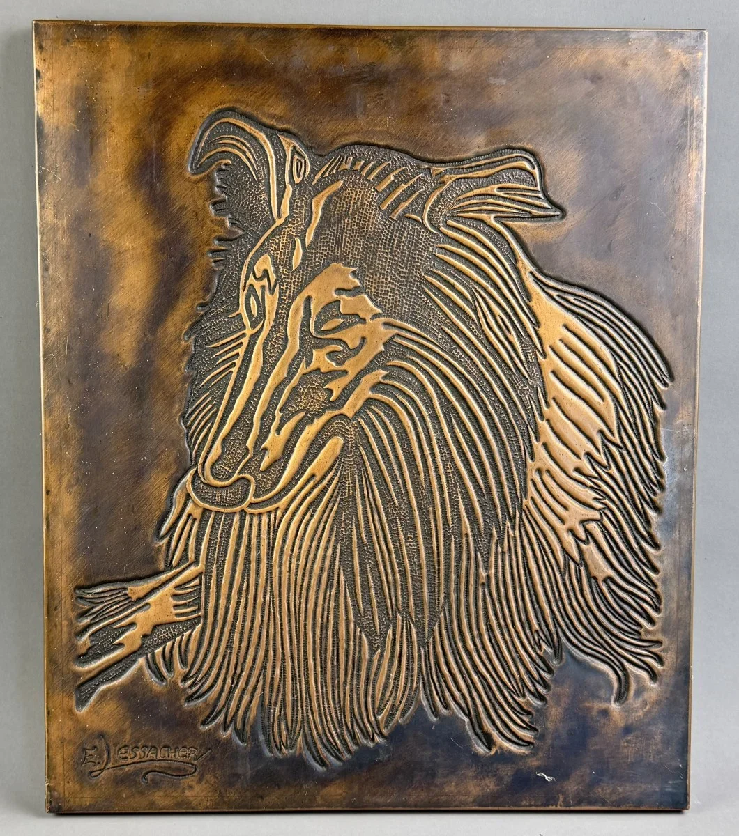 Bronze Bild, von Ernst Lessacher, 55x46 cm
