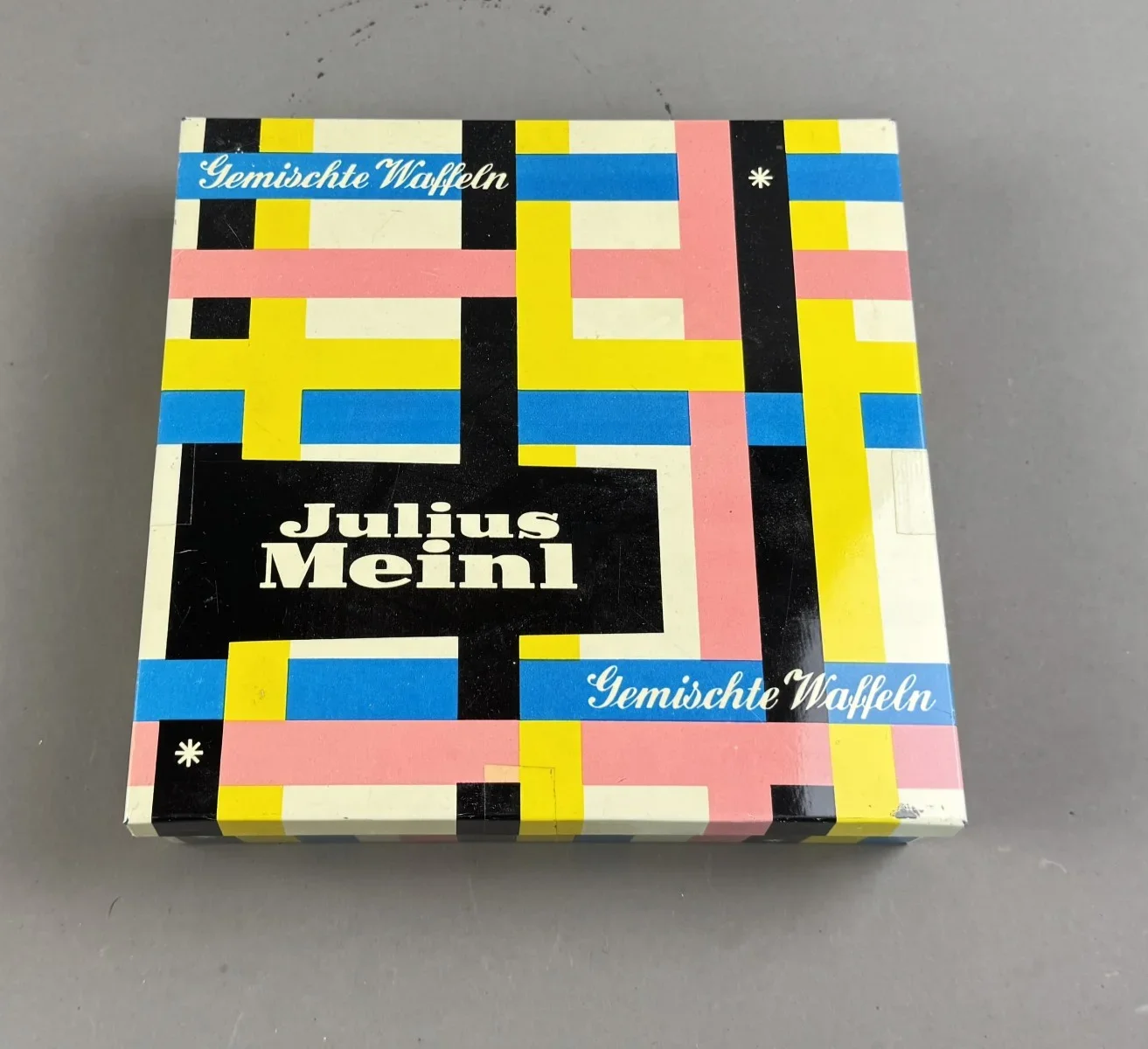 Vintage Blechdose "Gemischte Waffeln" Julius Meinl