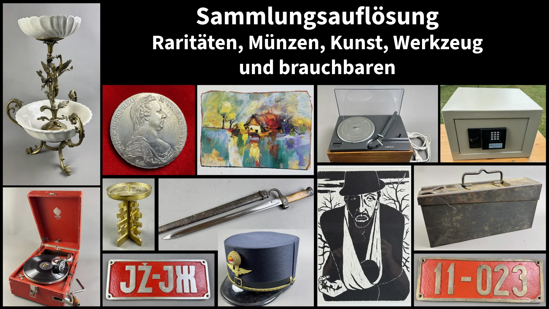 Sammlungsauflösung Raritäten, Münzen, Kunst, Werkzeug und brauchbaren