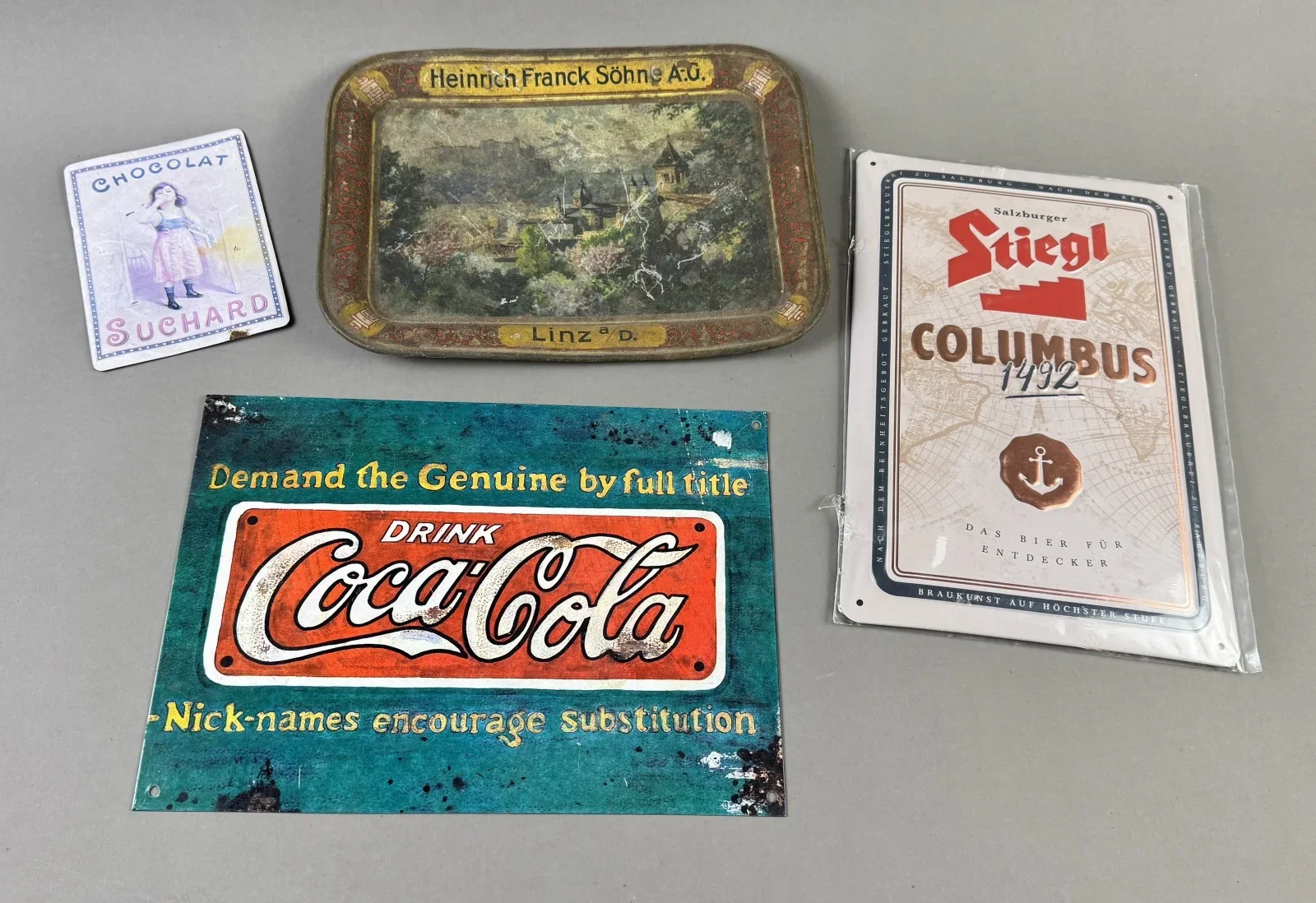 Vintage Blechschilder Sammlung