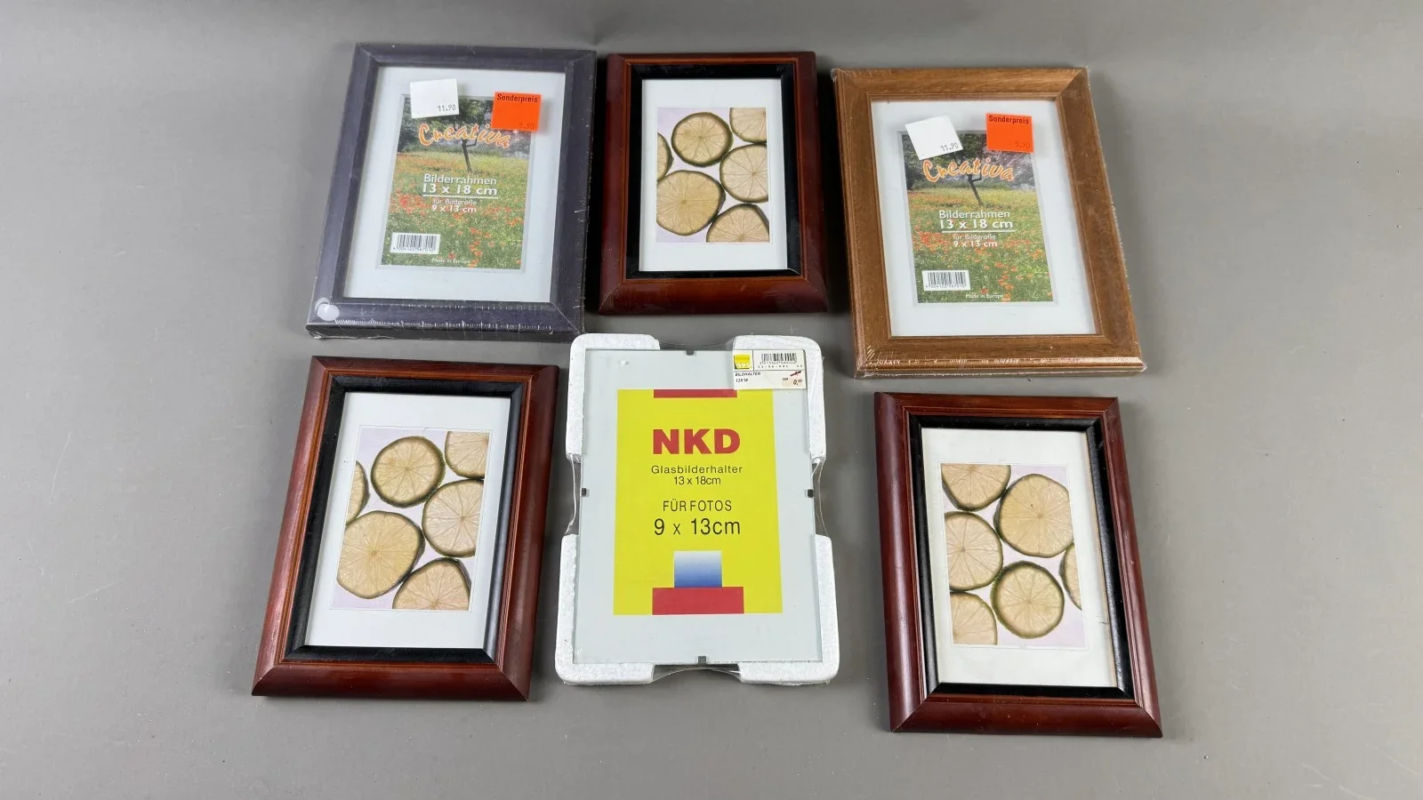 Bilderrahmen Set - Holz und Kunststoff verschiedene Farben