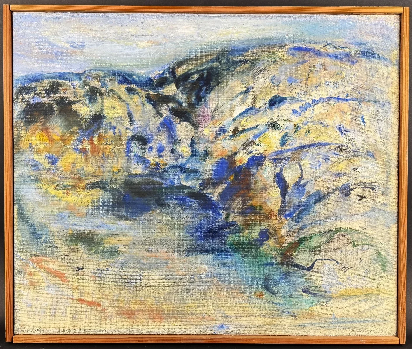 Ernst Gradischnig (Wiendorf, Kärnten 1949 geb.), vorne und Rückseitig signiert, Öl auf Leinwand, Bildmaß: 62x75 cm, gerahmt