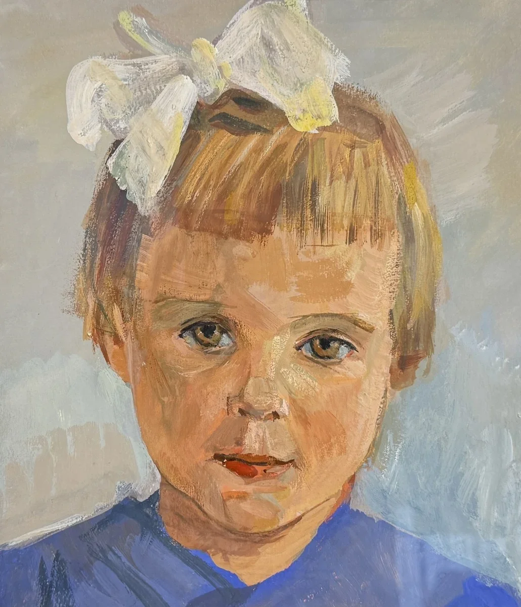 "Portrait, Umfeld Nötscher Kreis ? unsigniert", Öl auf Karton, Bildmaß: 23x26 cm, gerahmt, Gesamtmaß: 38x44 cm