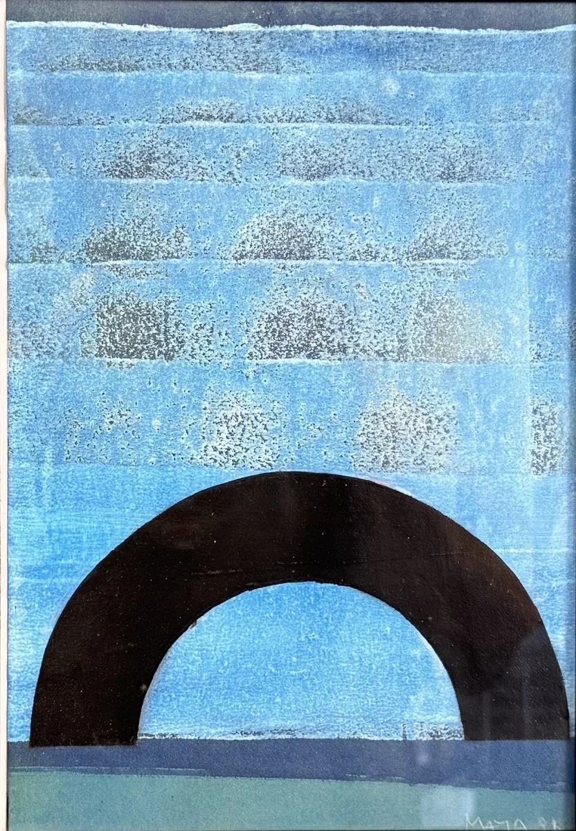 Heinz Peter Maya (Villach 21. August 1944 - 22. Februar 2012), signiert, Mischtechnik auf Papier, verglast, gerahmt, Gesamtmaß: 25x34 cm