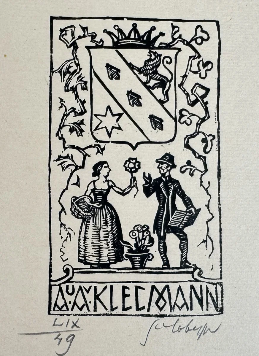 Switbert Lobisser (Tiffen 1878-1943 Klagenfurt, Studium an der Wiener Akademie Mitglied Wiener Künstlerhaus), signiert, Holzschnitt, Bildmaß: 7x12 cm, Gesamtmaß: 25x35 cm