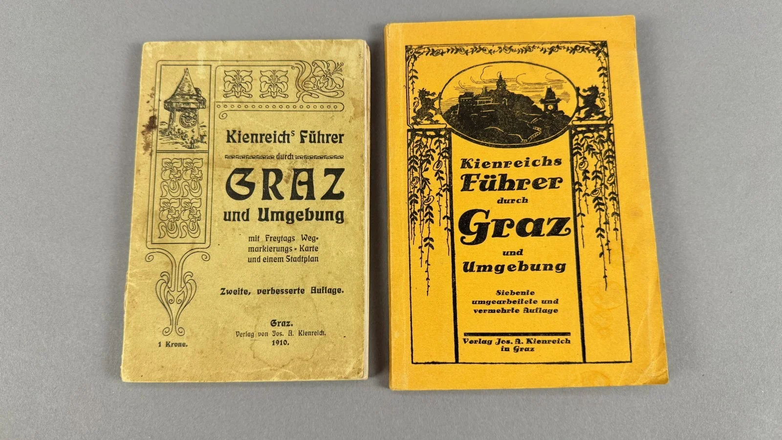 Kienreichs Führer durch Graz und Umgebung, zwei Auflagen