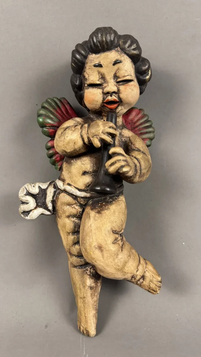 Bozner Engel, Thun, (Putto) als Musiker, H29cm