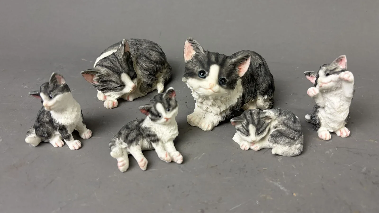 Sammlung Katzenfiguren, 7 Teile
