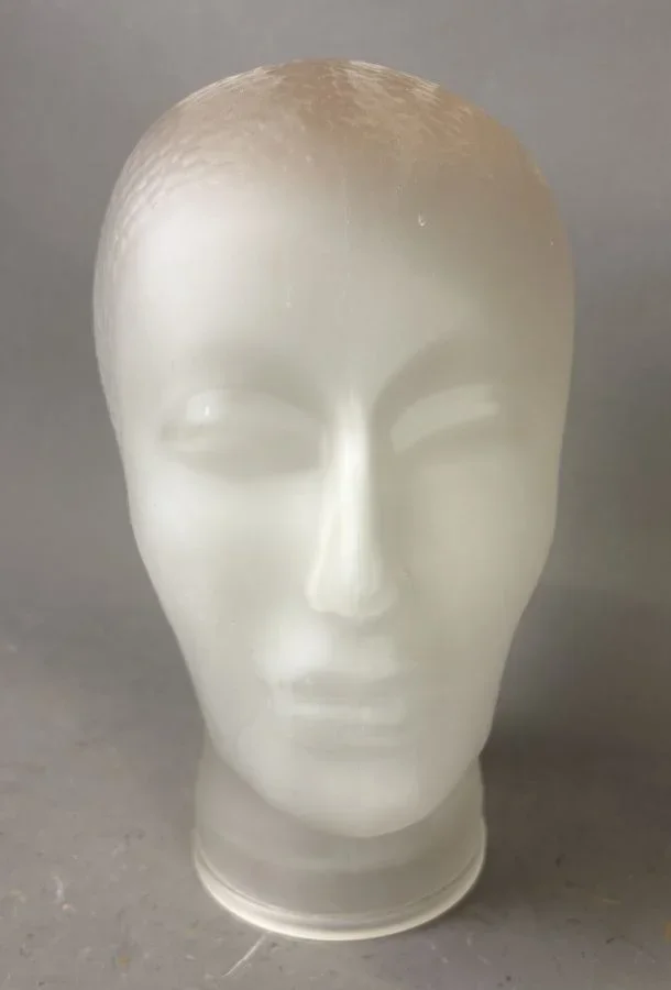 Mannequin Kopf Kunststoff weiß, H 25cm