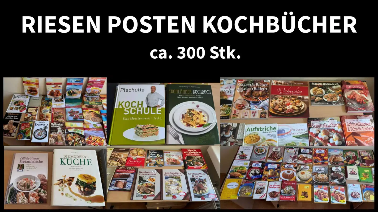 Riesen Posten Kochbücher ca. 300 Stk.